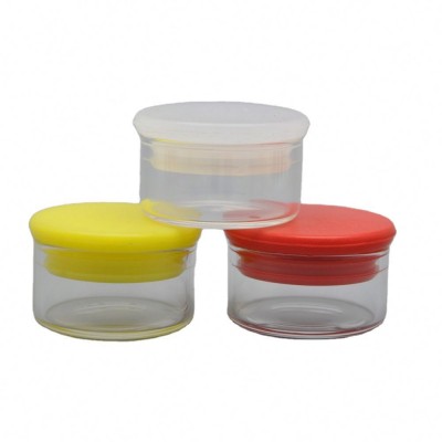 A Premium Vials,Glass Concentrate Jars With Silicon Lids